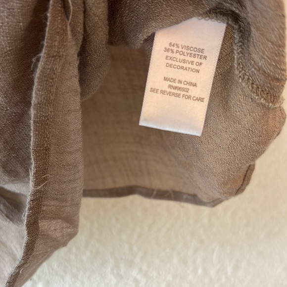 Krazy Kat tan and brown boho style flowy boho style shirt size XL - Picture 5 of 6